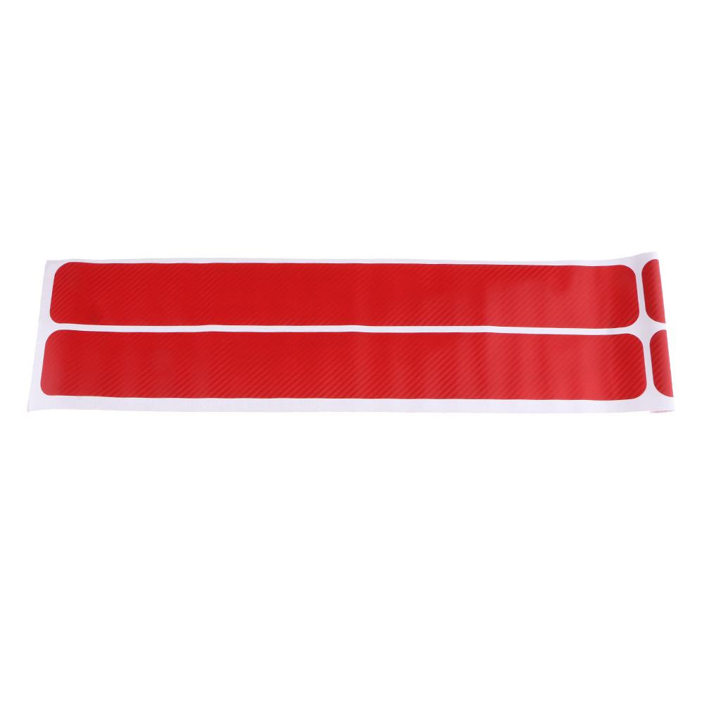 4Pcs 3D Carbon Fiber Car Door Pedal Plate Sticker Sill Scuff Cover