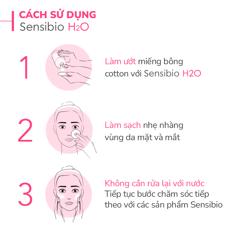 Dung dịch làm sạch và tẩy trang Micellar cho da thường và da nhạy cảm Bioderma Sensibio H2O