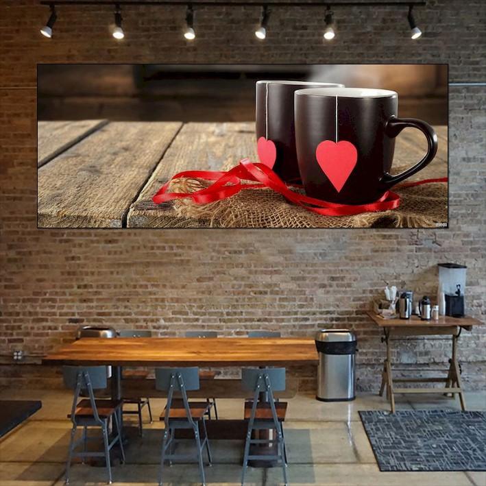 Decal dán tường cà phê - trang trí coffee- nhà hàng 60x150cm