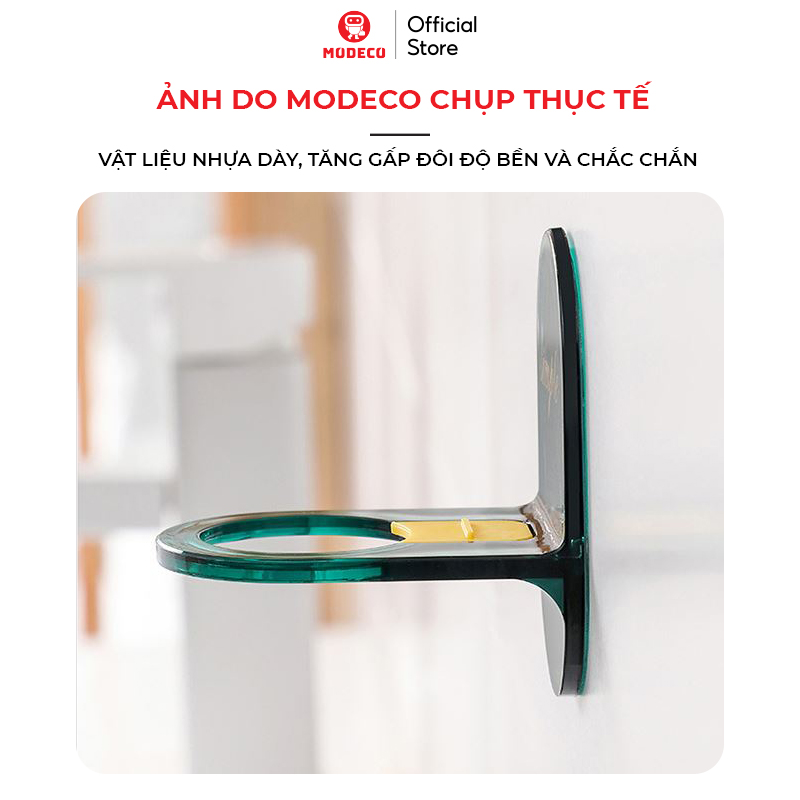 Móc Dán Tường Treo Chai Dầu Gội Đầu, Sữa Tắm, Nước Rửa Tay - Nhựa ABS cao cấp, Miếng Dán Siêu Dính Chịu Lực - MODECO