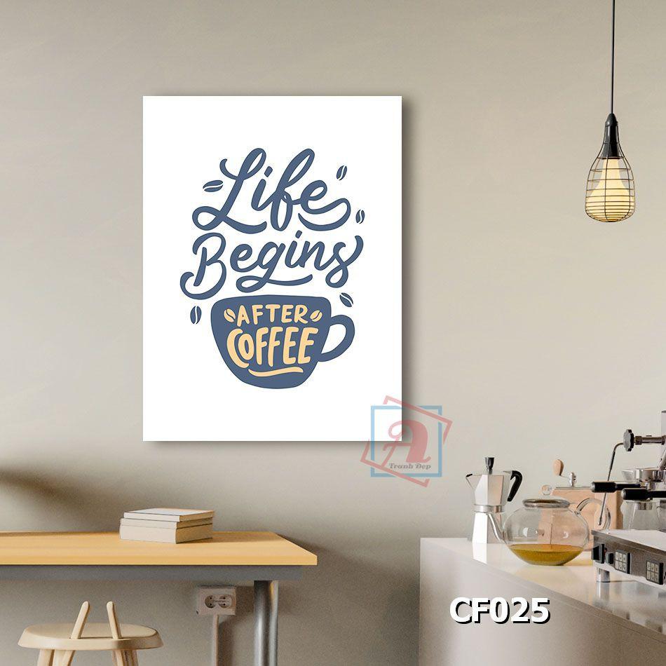 Tranh chữ nghệ thuật trang trí quán cafe kích thước 60x80cm - CF025-028