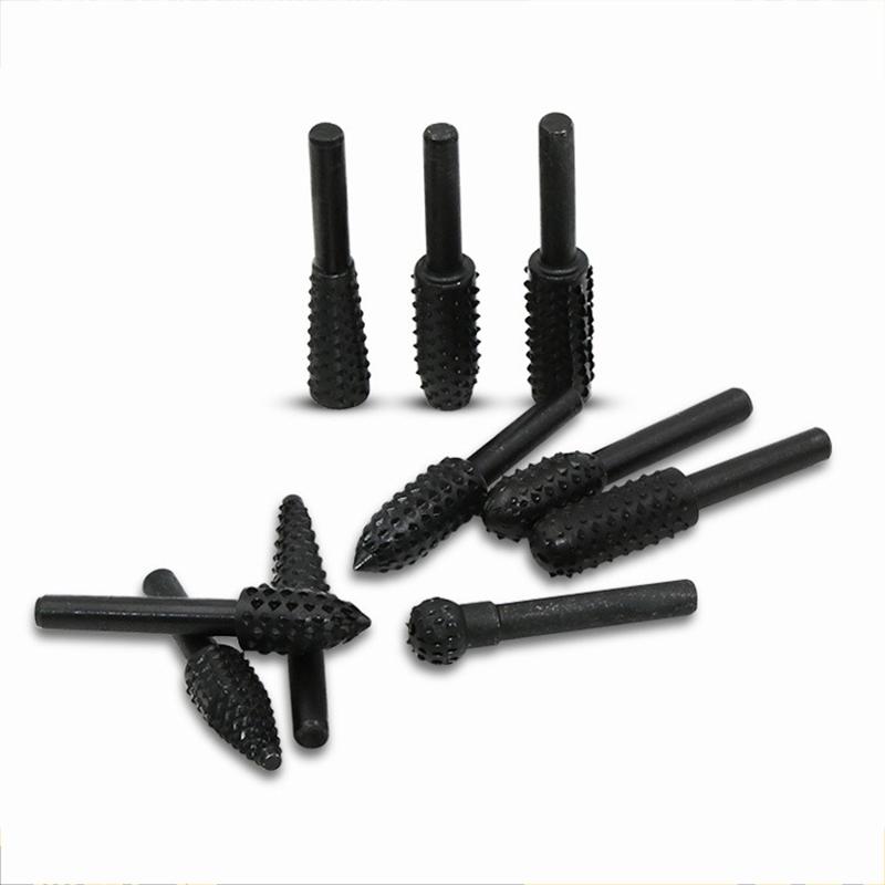 BITS BITS Bộ 10 Đầu Mũi Khoan Gia Công Vật Liệu Gỗ 6.3mm