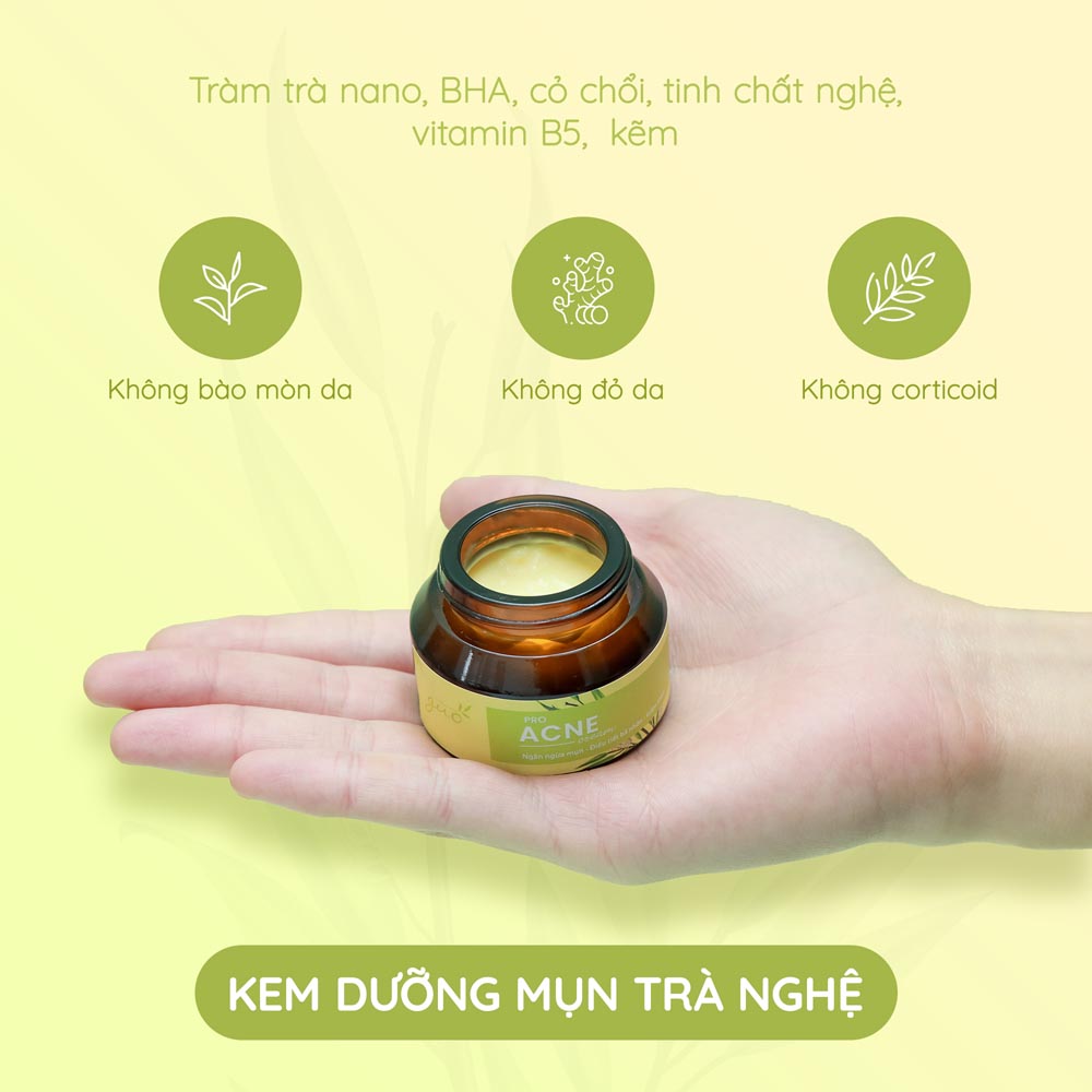 Kem Mụn Tràm Trà Nghệ Cho Bà Bầu GUO 30gr