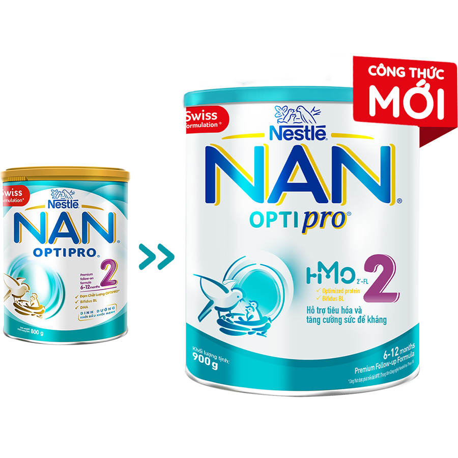 Sữa Bột Nestlé NAN OPTIPRO HM-O 2 900g