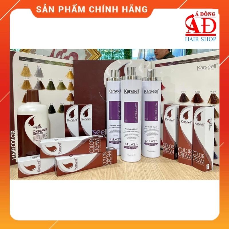 [CHAI TO] DẦU GỘI TÍM KARSEELL NO YELLOW SHAMPOO KHỬ ÁNH VÀNG CHO TÓC TRÂNG BẠCH KIM 1000ML