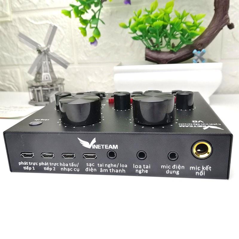 Soundcard thu âm V8 có Autotune Chuyên Livestream (Tiếng Anh / Tiếng Việt)