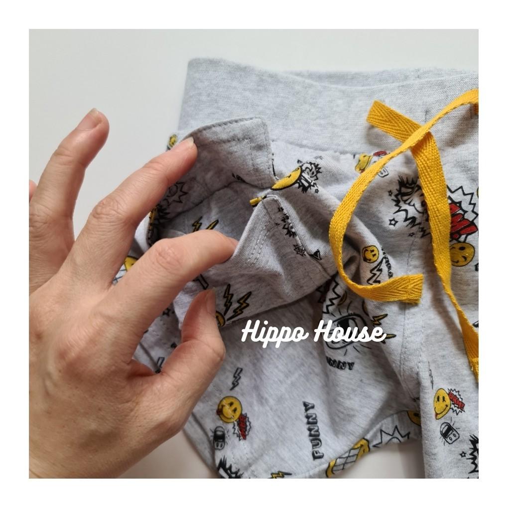 Quần Short Đùi Bé Trai Túi Hộp GeeJay Xuất Dư size nhí Chất Cotton Hoạ Tiết Mềm Mát Hippo House