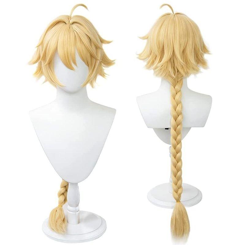 [Sẵn] Wig/tóc giả Lumine và Aether Traveller - Genshin Impact màu vàng [Miu Cosplay