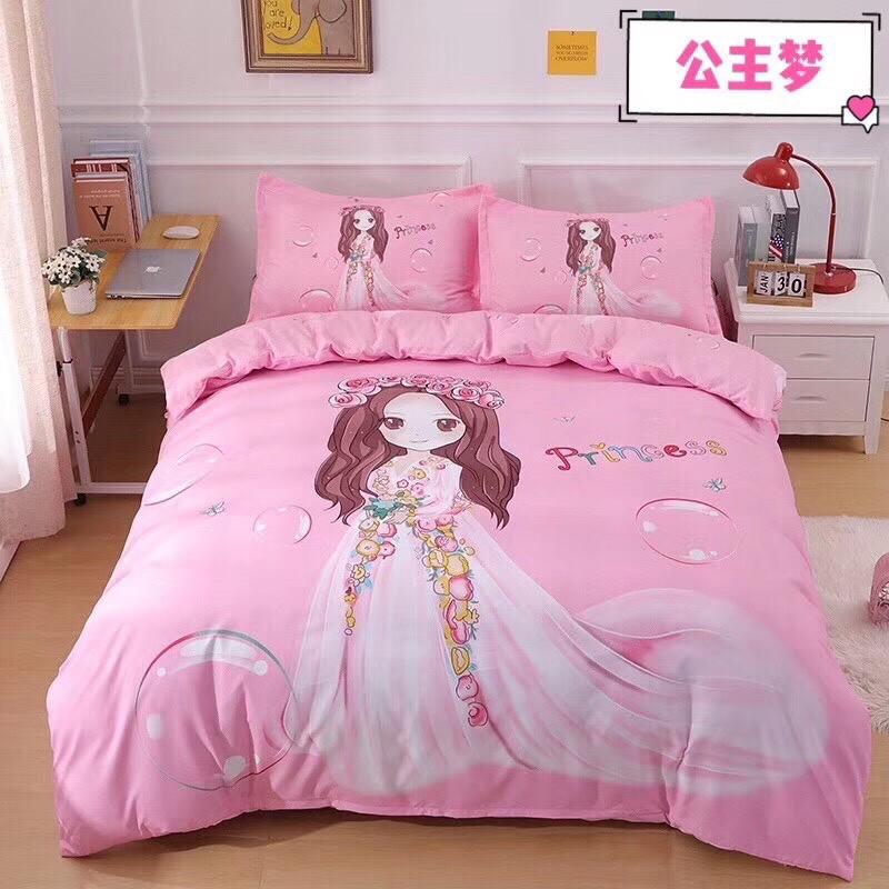 Bộ Chăn ga Cotton Disney - Công chúa 100% Cotton hàng nhập khẩu
