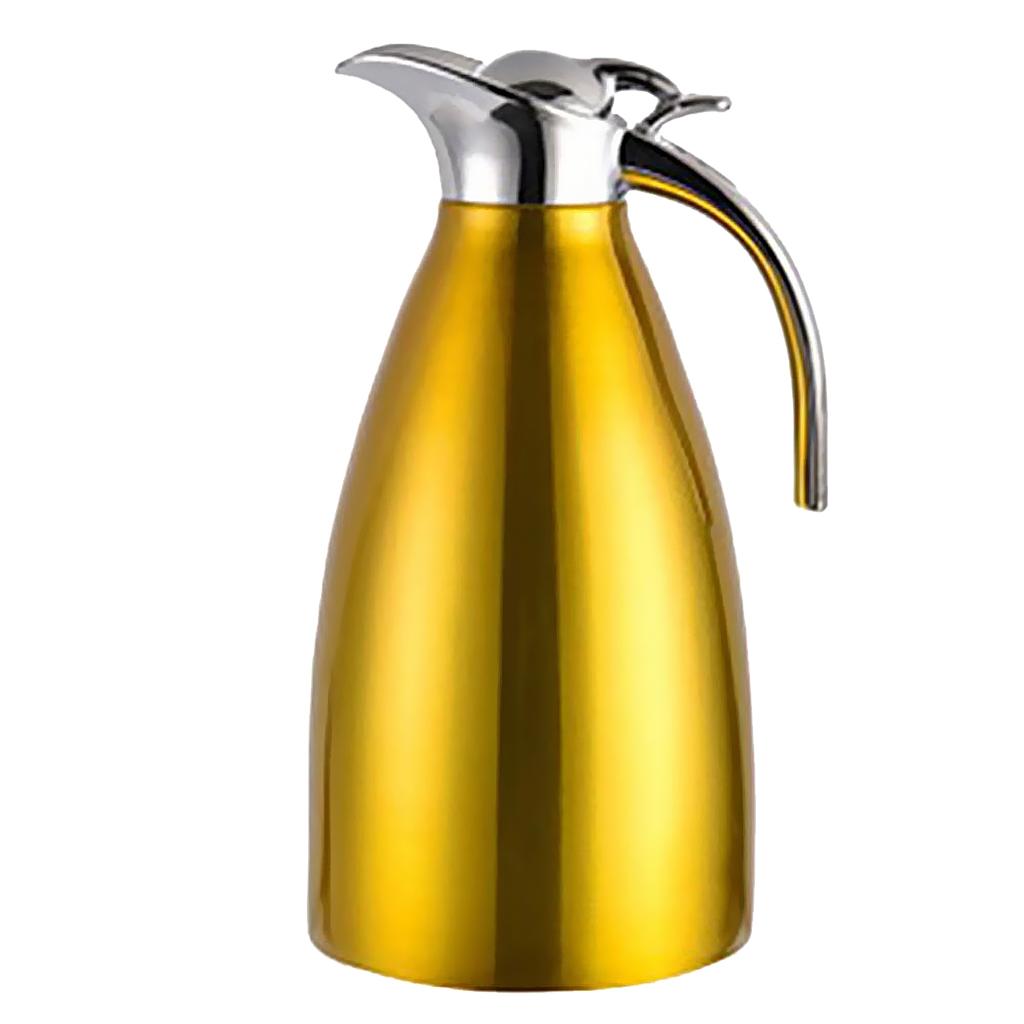 Cold Thermal Carafe Bottle 1.5L Flask Pot For Coffee Tea Water Silver