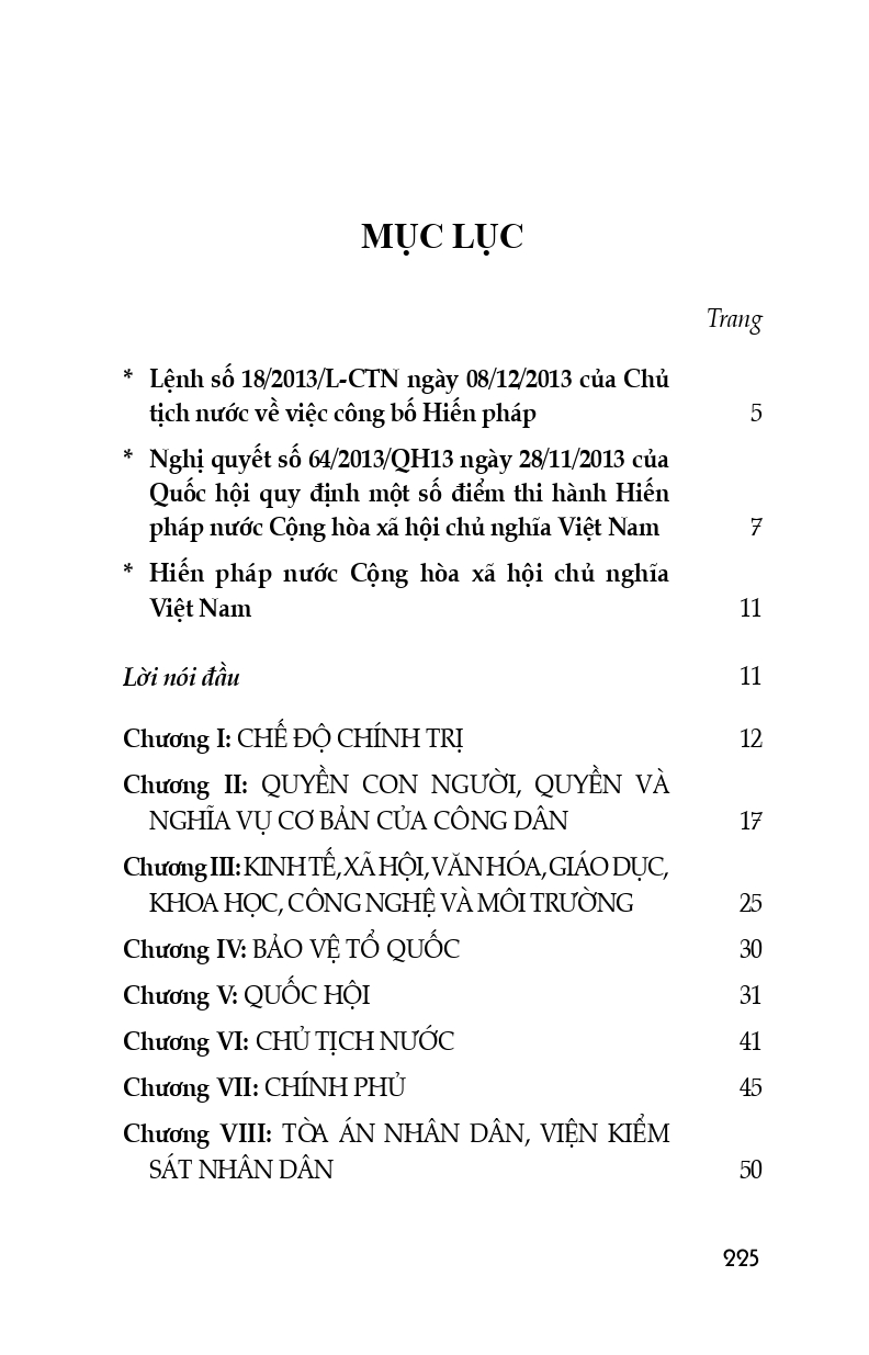 Hiến Pháp Nước Cộng Hòa Xã Chủ Nghĩa Xã Hội Việt Nam (Các Bản Hiến Pháp Năm 2013 - 1992 - 1980 - 1959 - 1946)