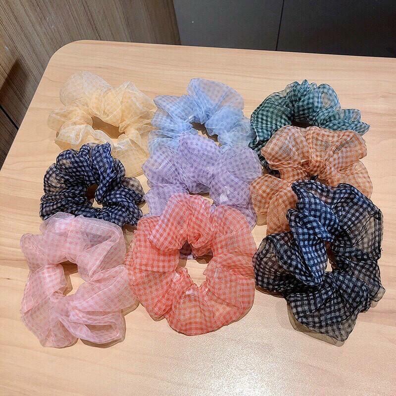 Buộc tóc scrunchies voan trẻ trung hiện đại cho bạn gái dễ thương - MiuSua