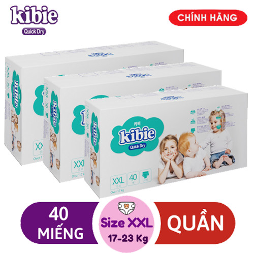 [COMBO 3 BỊCH] Bỉm quần Kibie - Tã quần Hàn Quốc size XXL