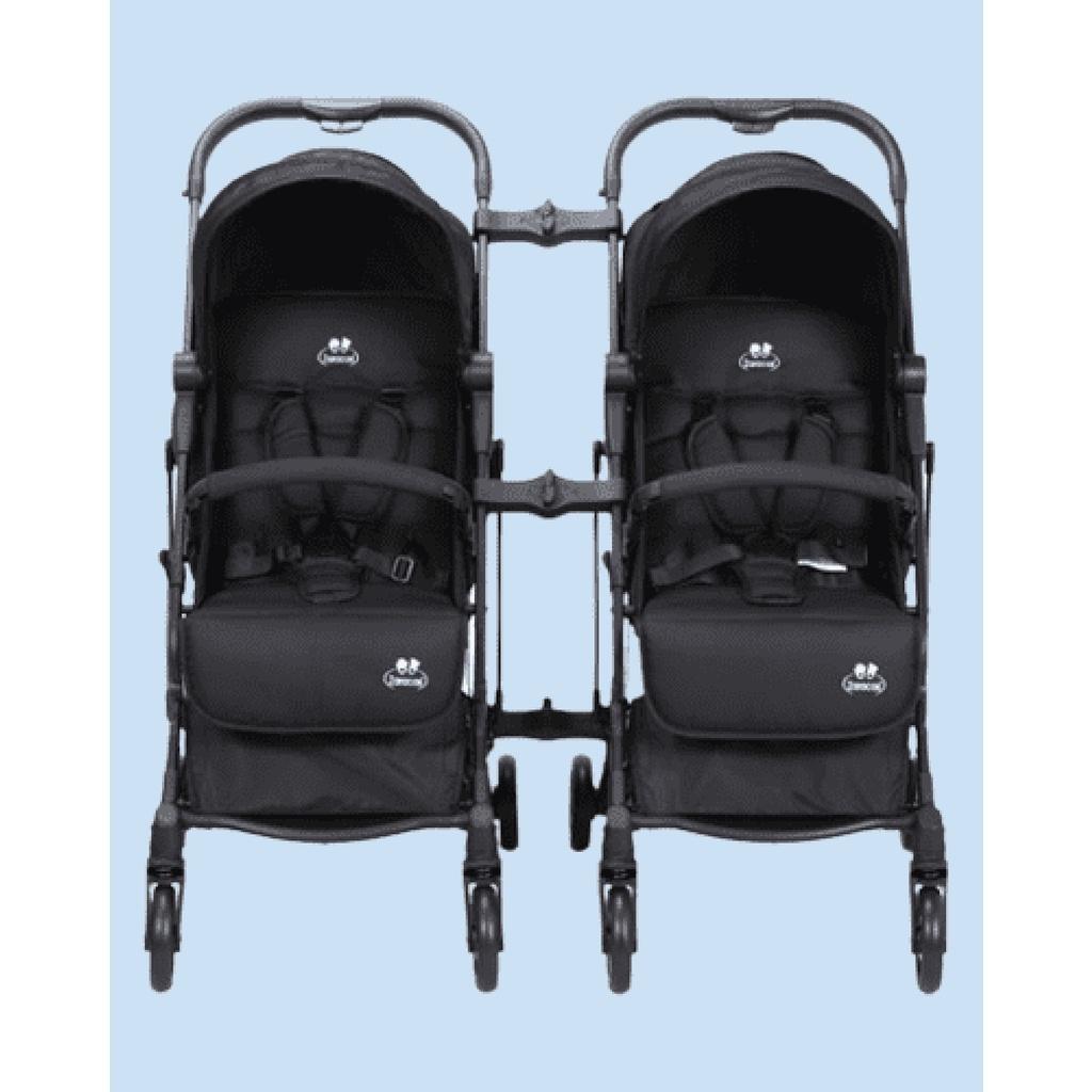 Xe đẩy đôi lắp ghép cho bé Zaracos Norio 9026 Black + Black – Zaracos Việt Nam