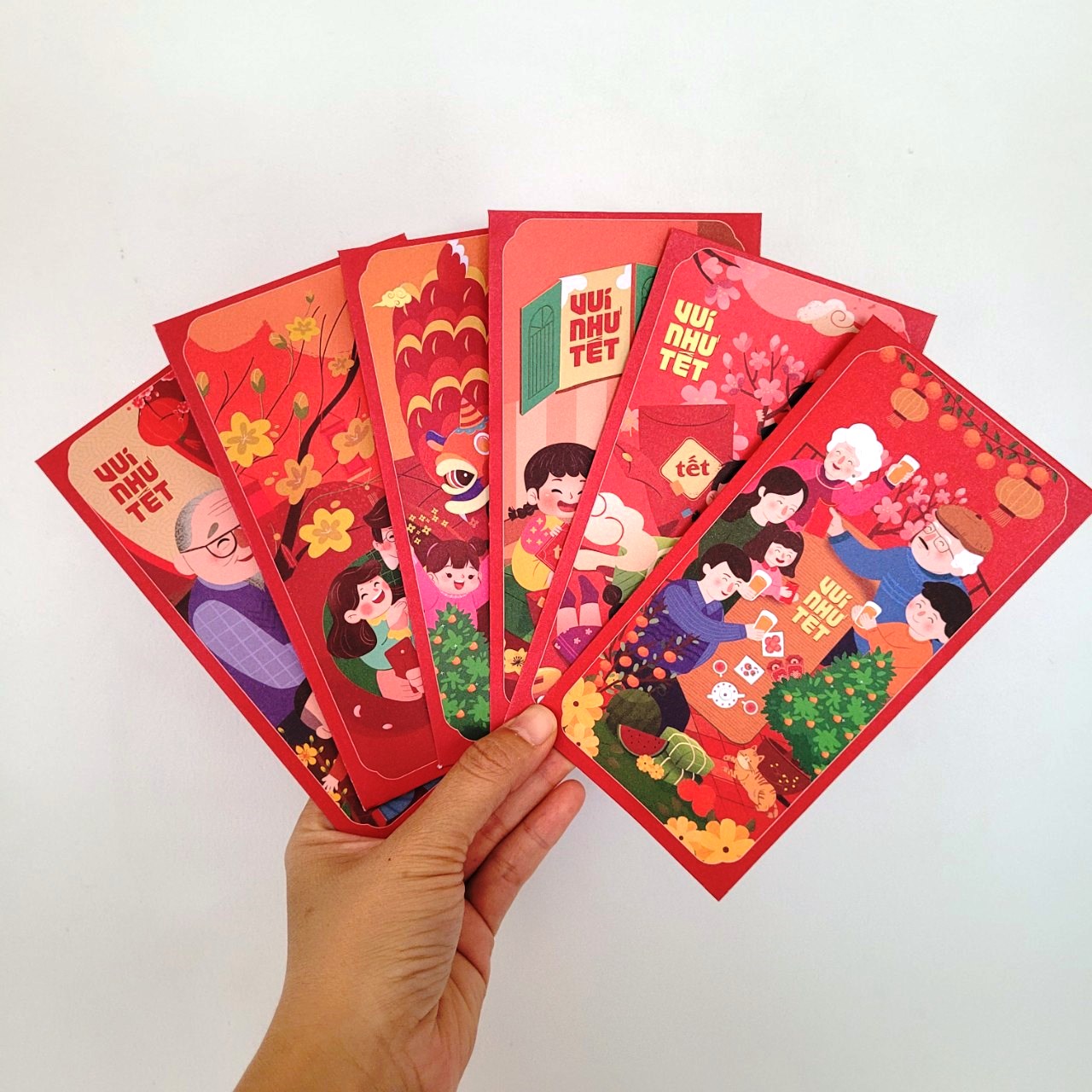 Set 6 bao lì xì VUI NHƯ TẾT