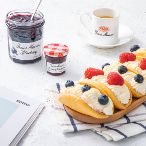 Combo 2 Hũ Mứt Bonne Maman Preserve Dâu & Việt Quất - 370g x 2
