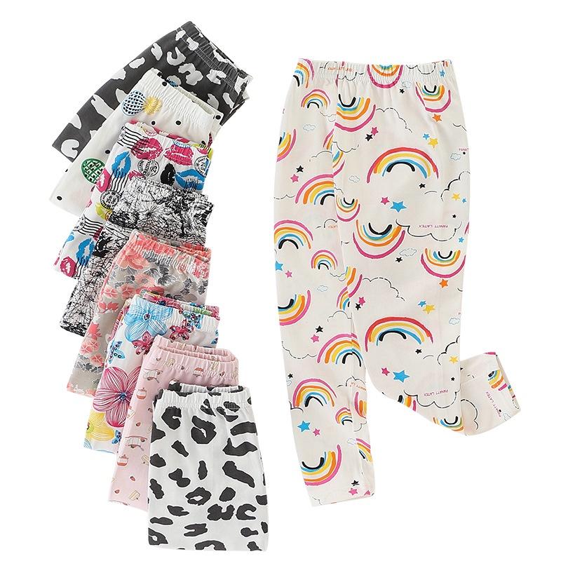 QT1 Size100-150 Quần legging bé gái Thời trang trẻ Em hàng quảng châu