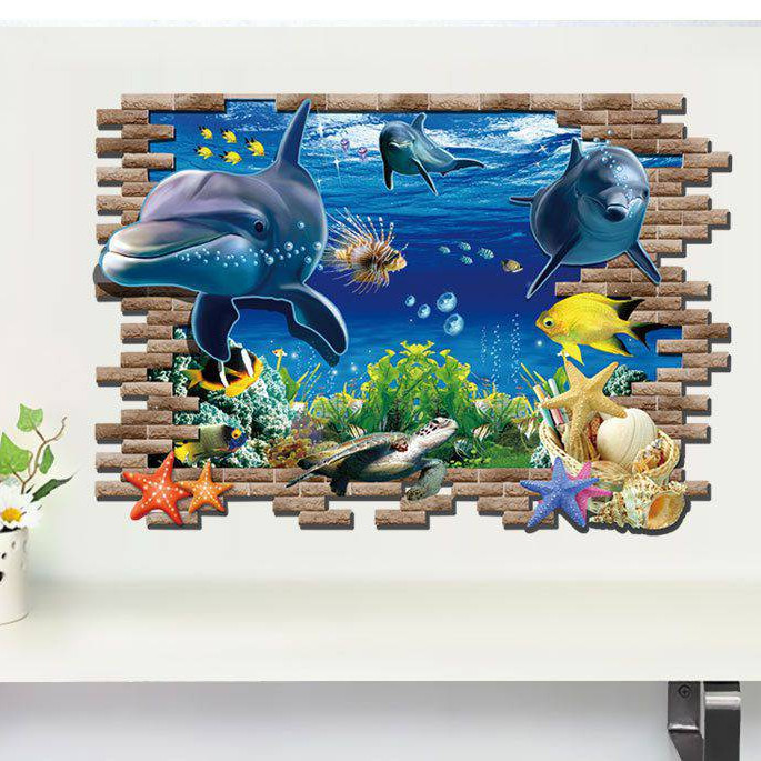 Decal 3D cá heo AmyShop DCS009