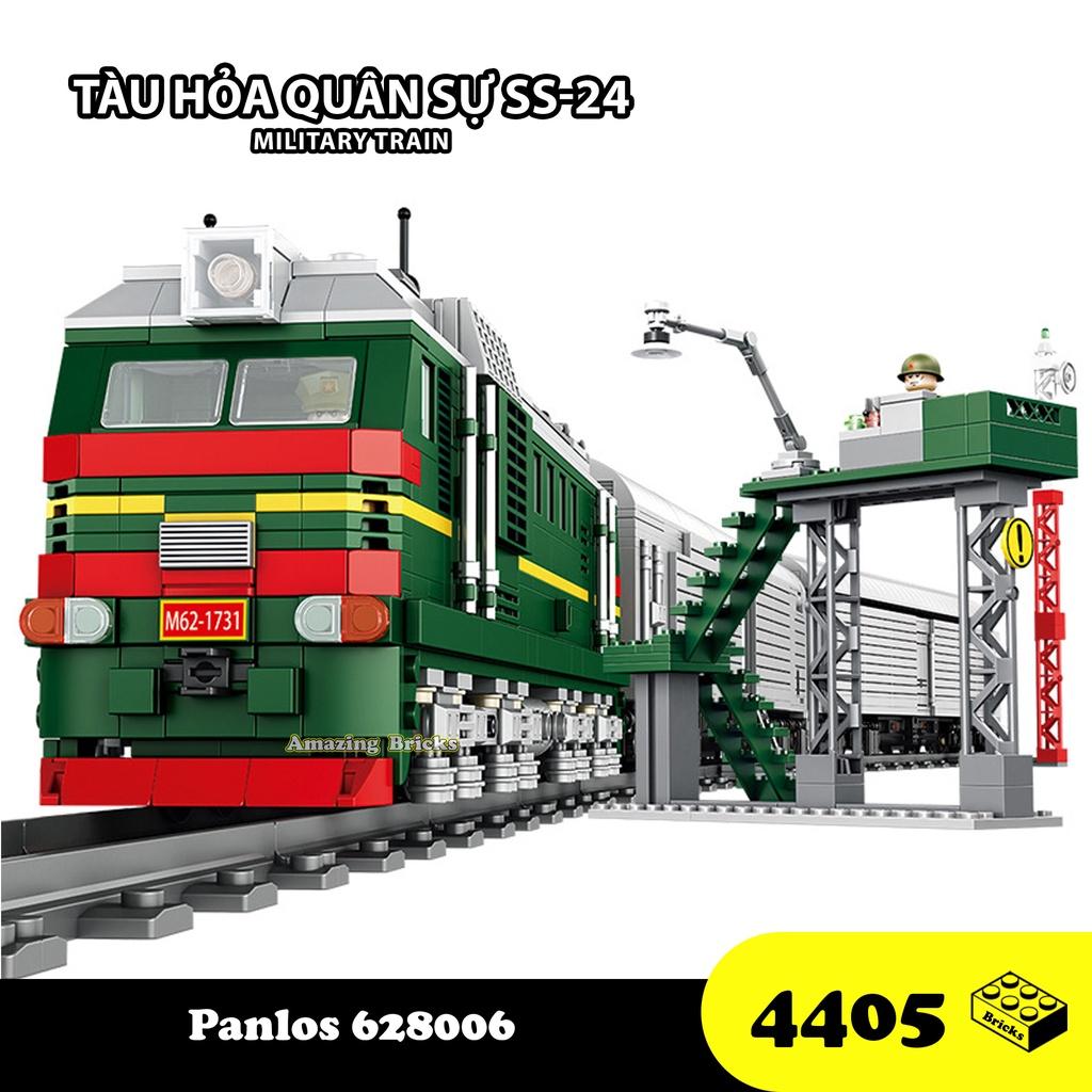 Đồ chơi Lắp ráp Tàu hỏa quân sự, Panlos 628006 Military Train, Xếp hình thông minh, Mô hình quân sự