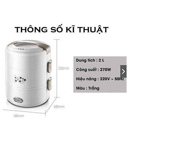 Hộp cơm hâm nóng và giữ nhiệt DH616