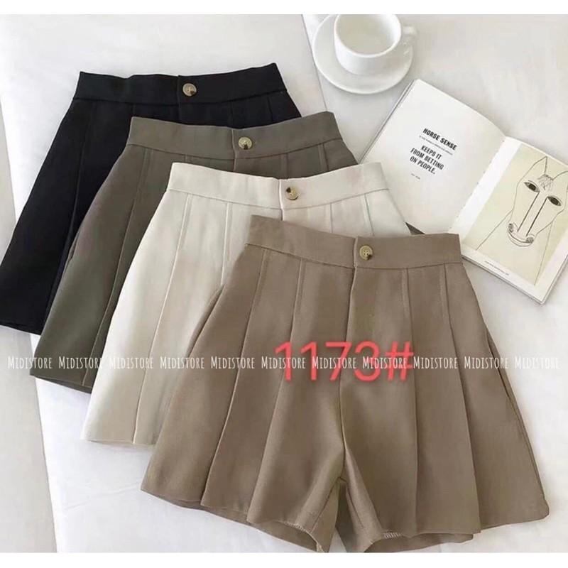 Quần short nữ xếp ly siêu hot 2023 quần đũi nữ chất kaki  lưng chun ống rộng chất kaki hàn thoải mái dễ phối đồ mặc đi chơi dạo phố du lịch