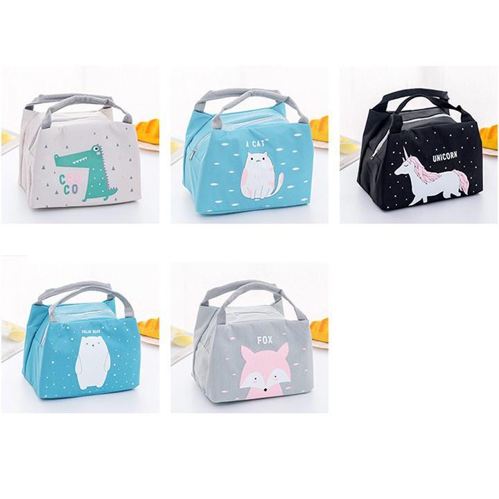 BÁN SỈ Túi Giữ Nhiệt Túi Đựng Cơm Giữ Nhiệt Đa Năng Hình Thú 3 Lớp Có Khoá Kéo Tiện Lợi 88218 SHOP TIỆN ÍCH