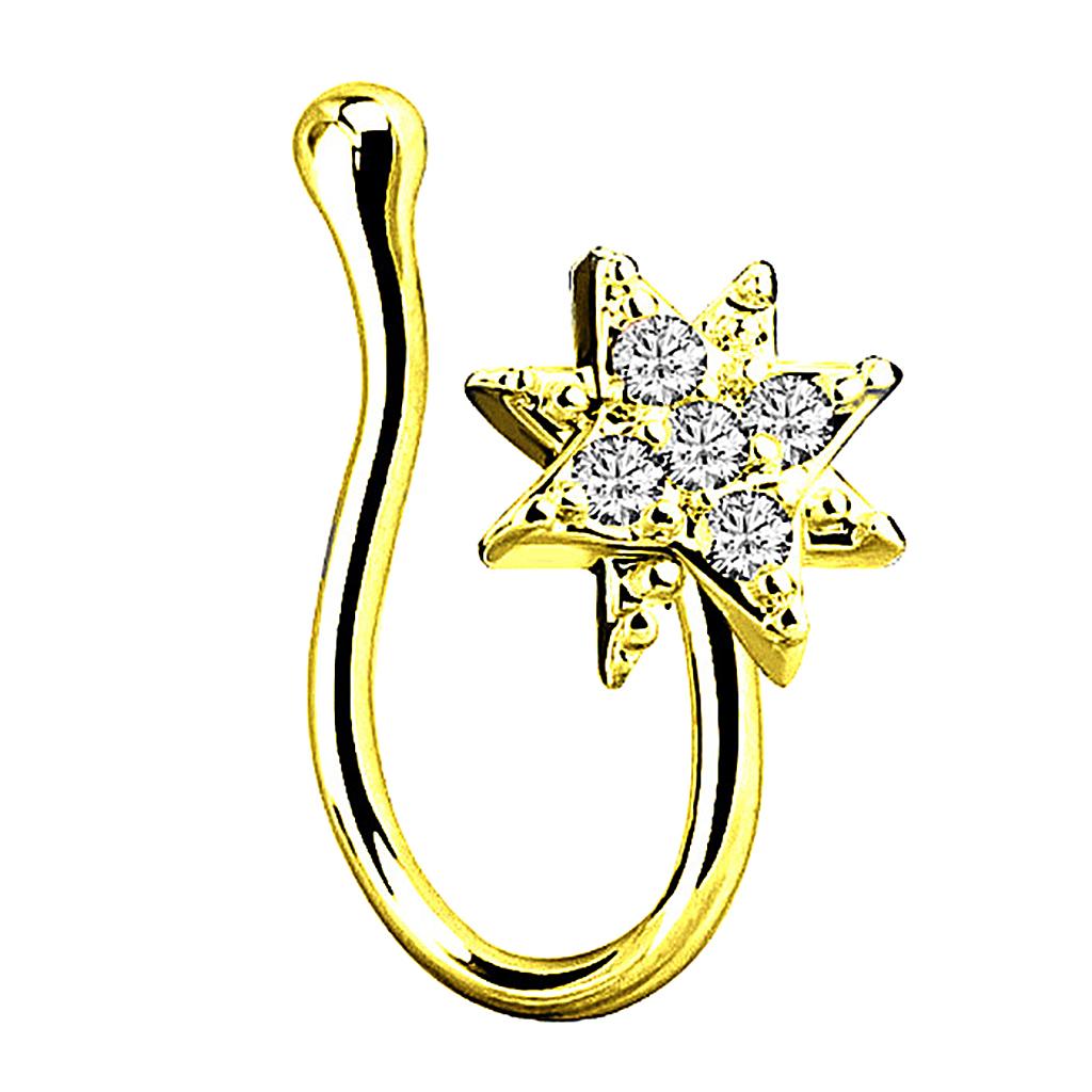 Fake Nose Rings 18G Faux Fake Lip Ear Nose Septum Rings silver