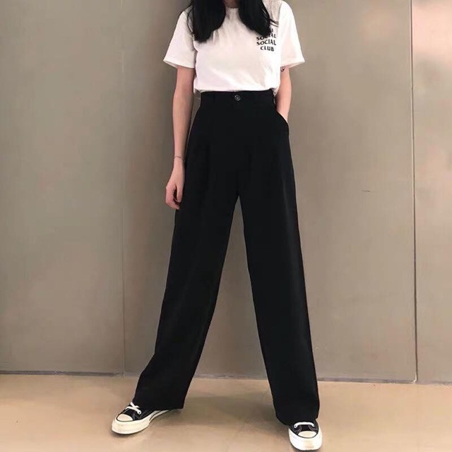 Quần Simple pant Ống Rộng Unisex