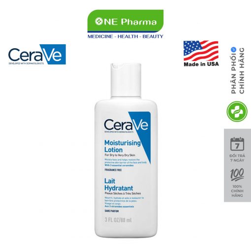 Sữa Dưỡng Ẩm CeraVe Moisturising Lotion For Dry to Very Dry Skin 88ml