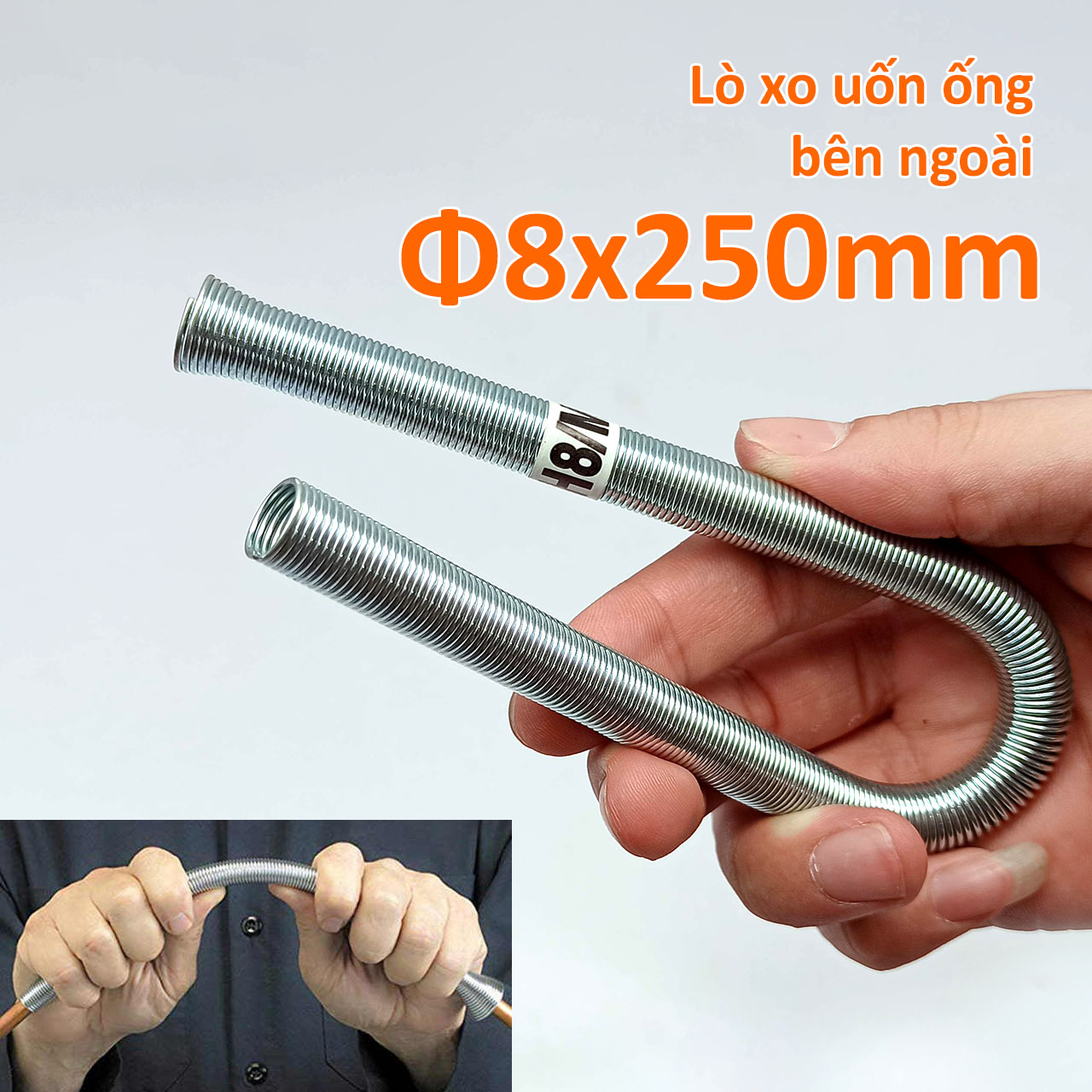 Lò xo uốn ống đồng Ø8xL25cm