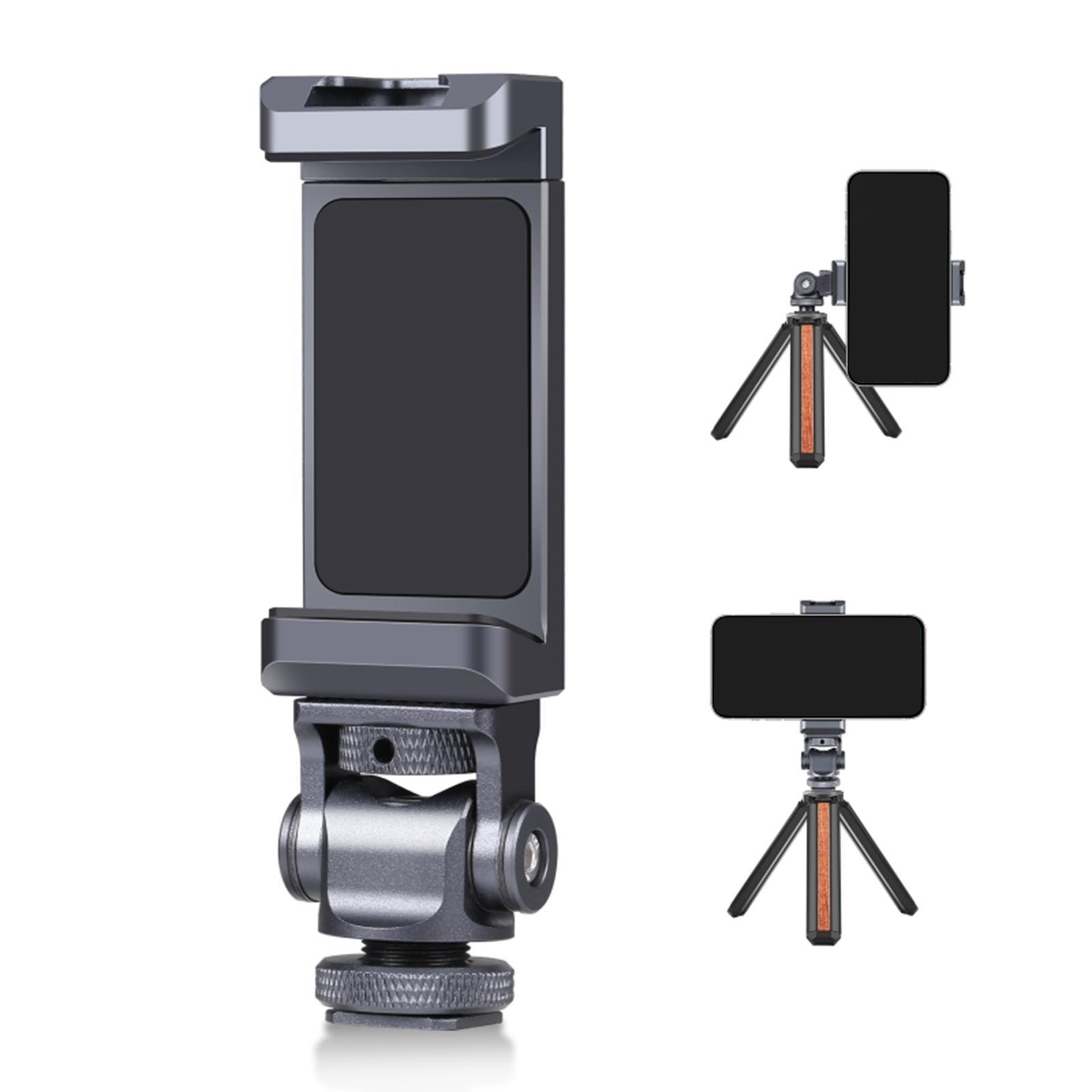 Phone Tripod Mount Holder Portable Phone clamp for Microphone Video Light