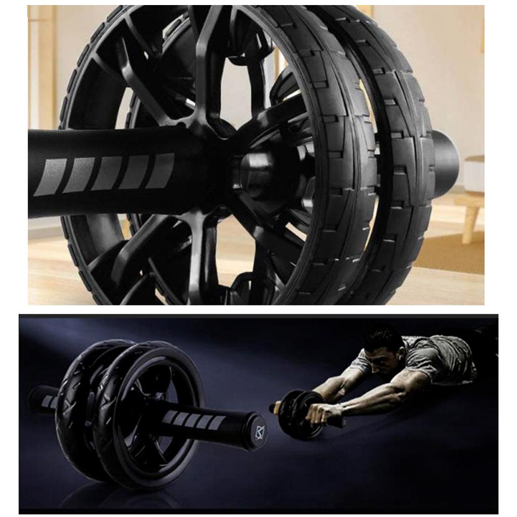 Premium Ab Dual Wheel Roller Abs Trainer with Knee Pad Core Training Equipment