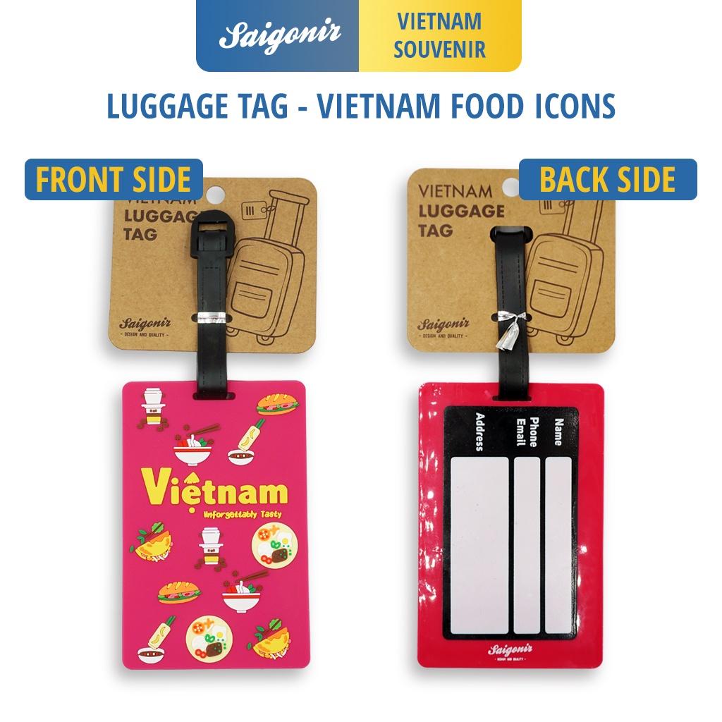 Combo 2 Thẻ Treo Hành Lý - Rubber Luggage Tag - Hình Ảnh Món Ăn Việt Nam - Quà Tặng - Quà Lưu Niệm - Saigonir