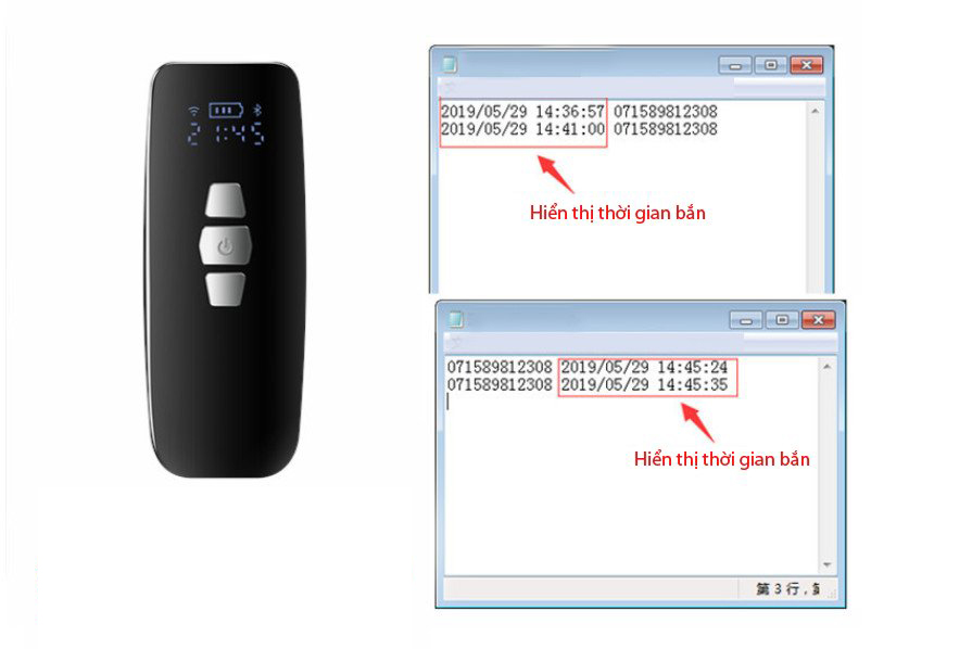Máy quét mã vạch Mini YHD 3200CB 1D đọc mã vạch Barcode bỏ túi kết nối Bluetooth/ USB dùng trên Điện thoại, Máy tính - Hàng Nhập Khẩu