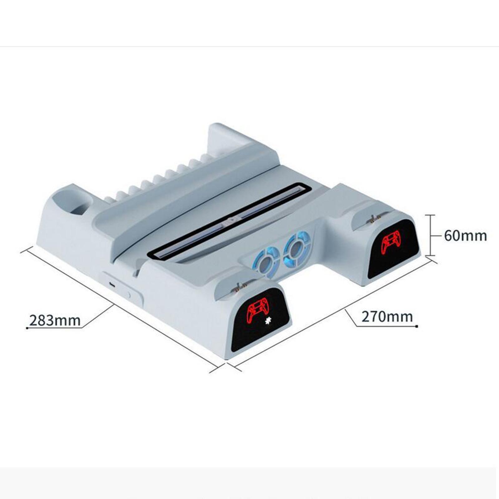 Vertical Stand+Cooling Fan+Charging Station +Game Storage for PS5