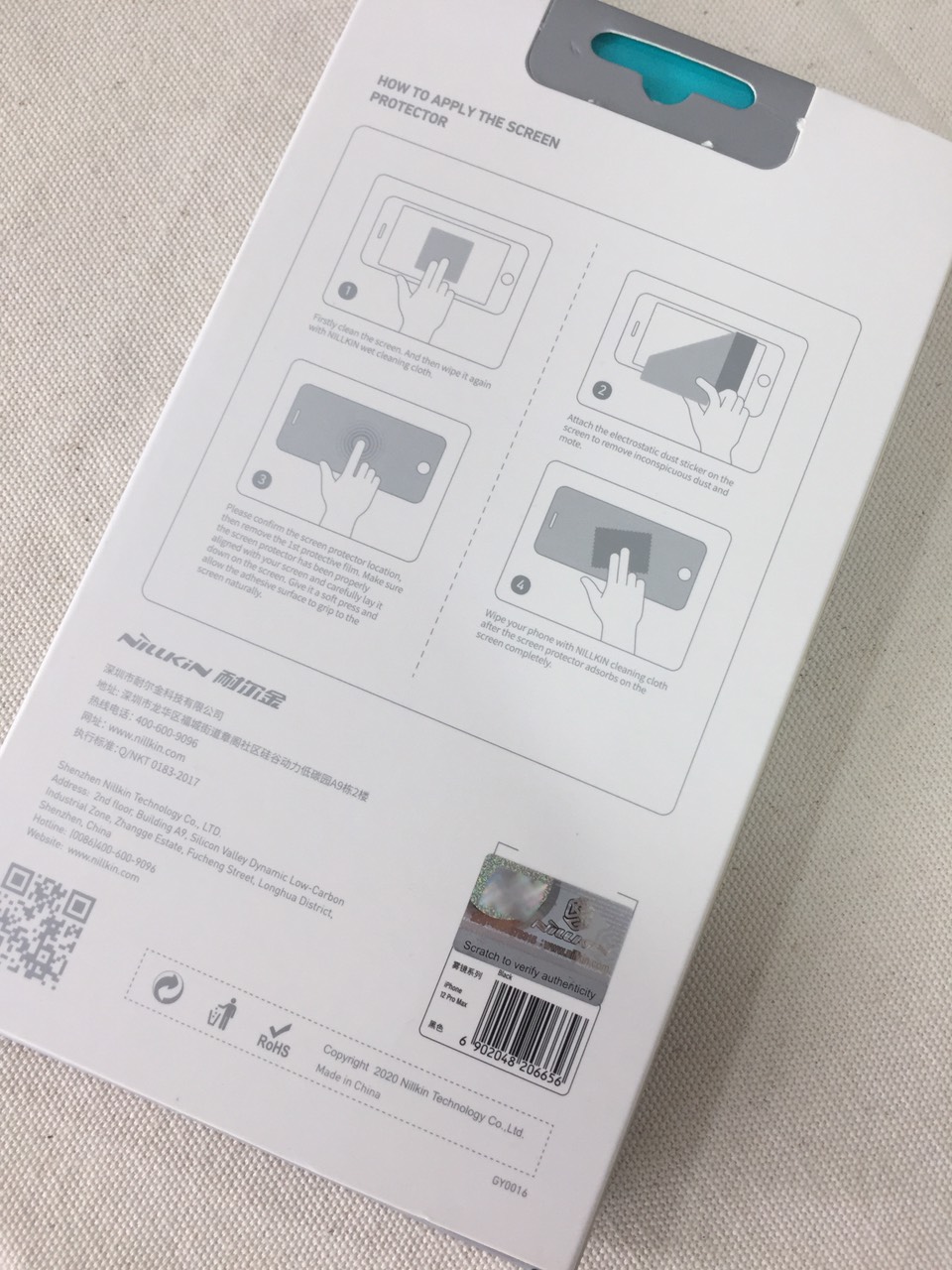 Kính full màn hinh chống vân tay cho iP 12 / 12 Pro /12 Promax Nillkin FogMirror - Hàng chính hãng