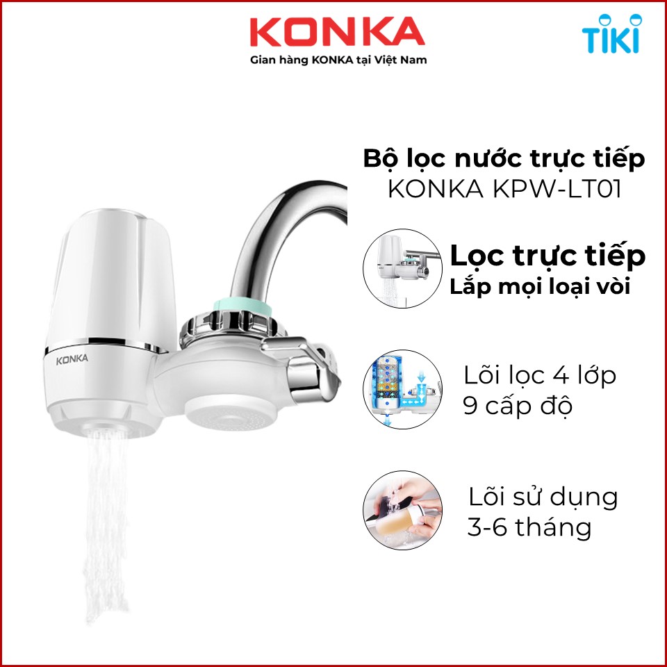 Bộ lọc nước tại vòi KONKA KPW - LT01 lọc sạch nước an toàn không mùi clo