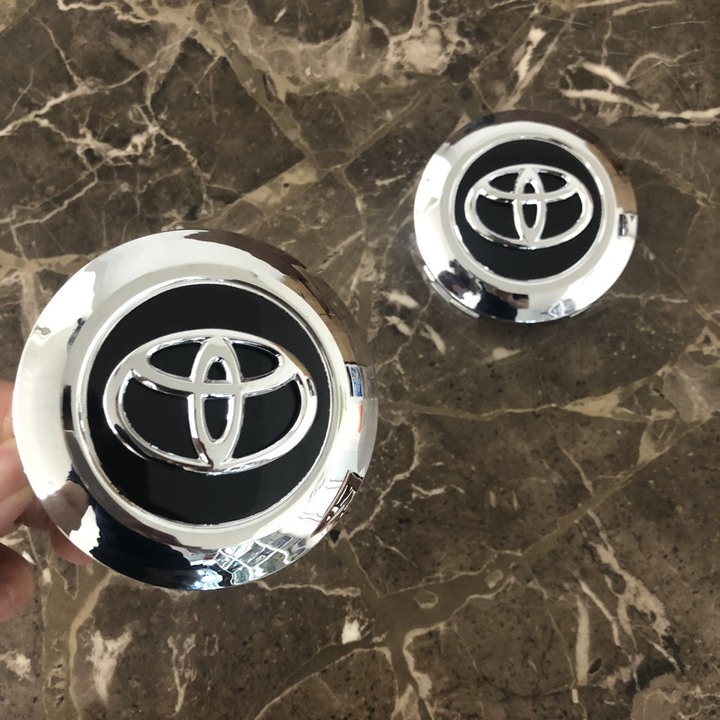 Logo chụp mâm, ốp lazang bánh xe ô tô Toyota Land Cruiser TY-196T, đường kính 95mm