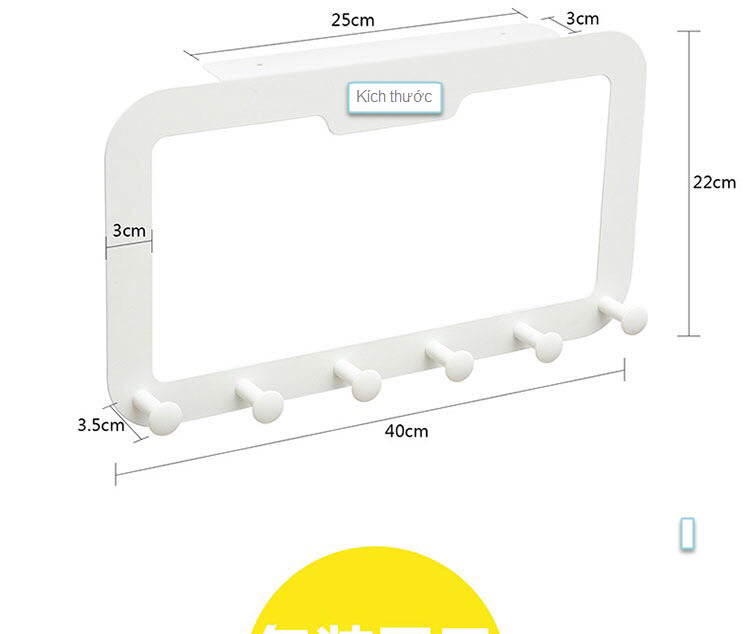 Móc treo quần áo, túi xách cài sau cánh cửa