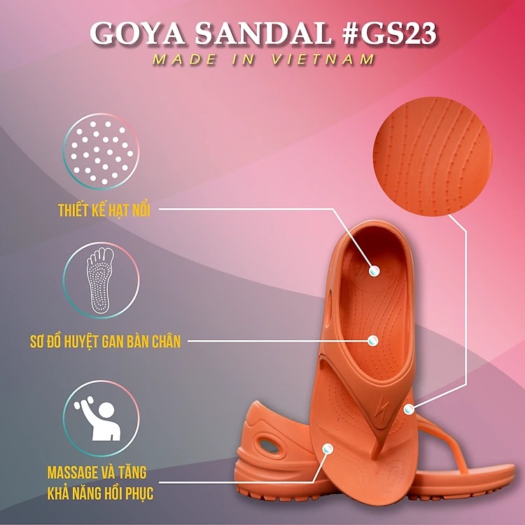 [HOT] Dép Thể Thao Cao Cấp Goya Sandal GS23 - Màu Cam