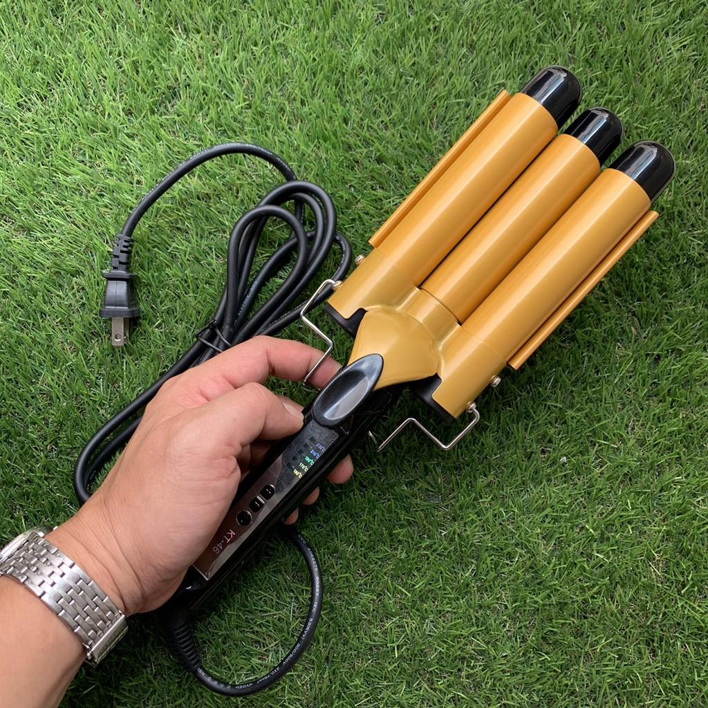 Máy Uốn Xoăn Tóc 3 trục KT-46 màu vàng