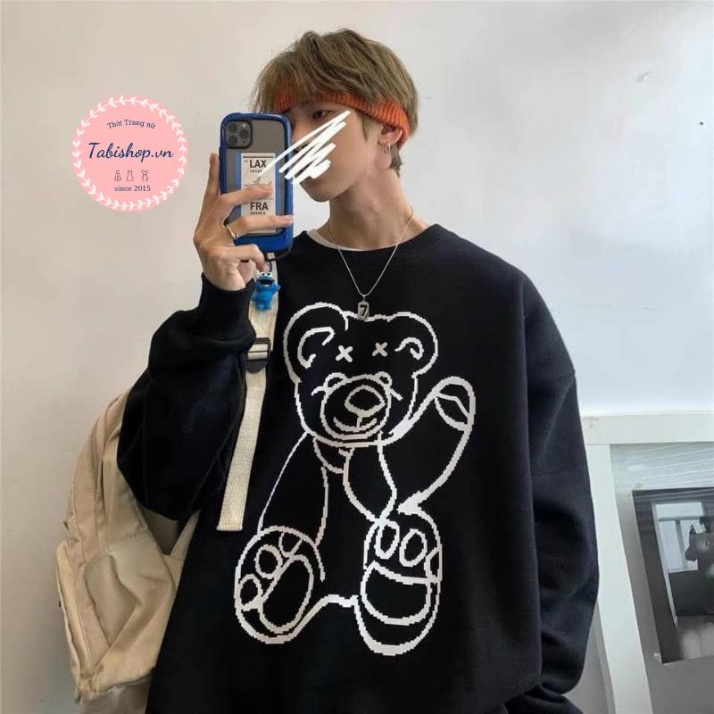 Áo sweater nam nữ in hình gấu lớn Tabishop Áo hoodie nỉ unisex form rộng hàng cao cấp siêu hotrend