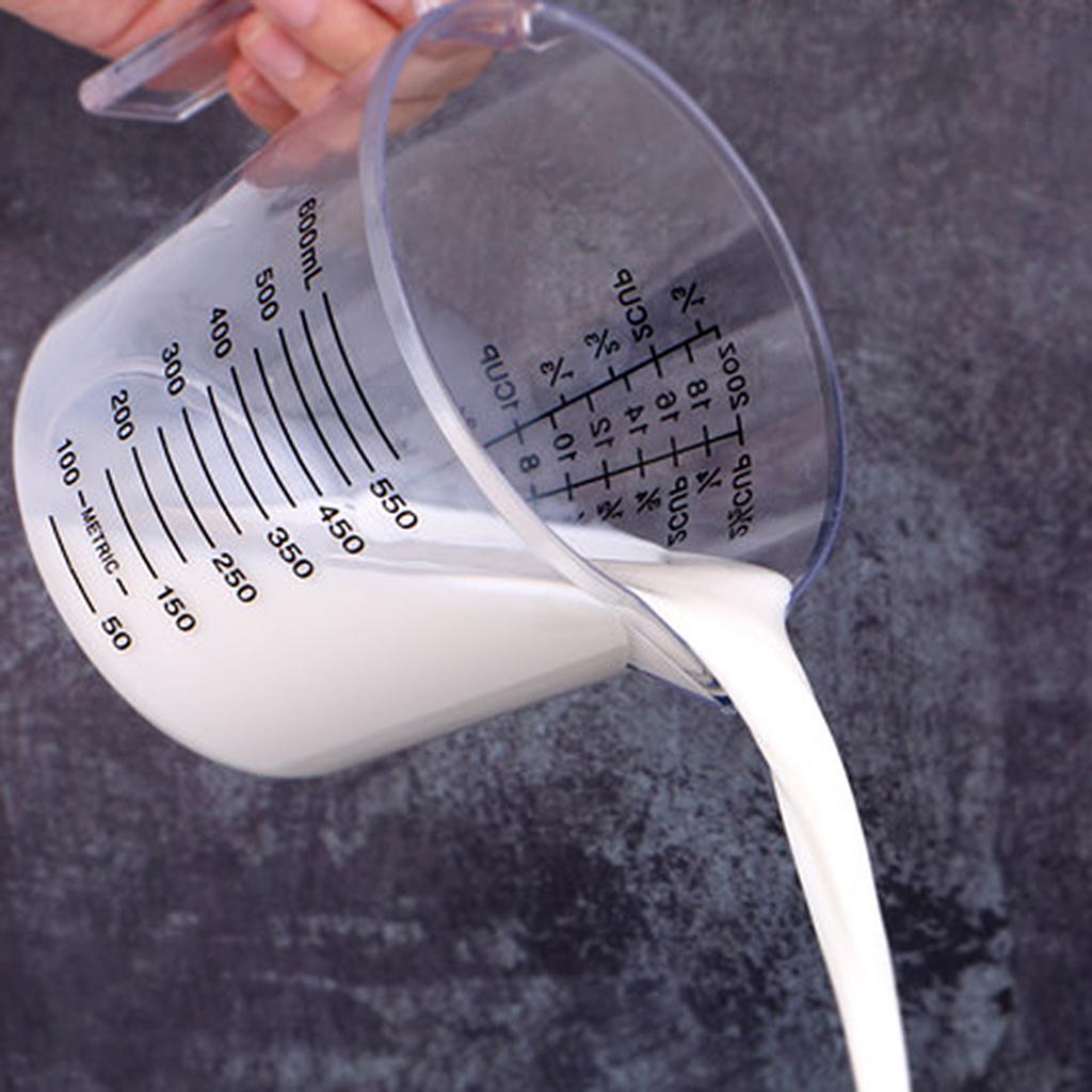 Clear Measuring Cup with Handle and Spout Water Milk Liquid Measure Cooking