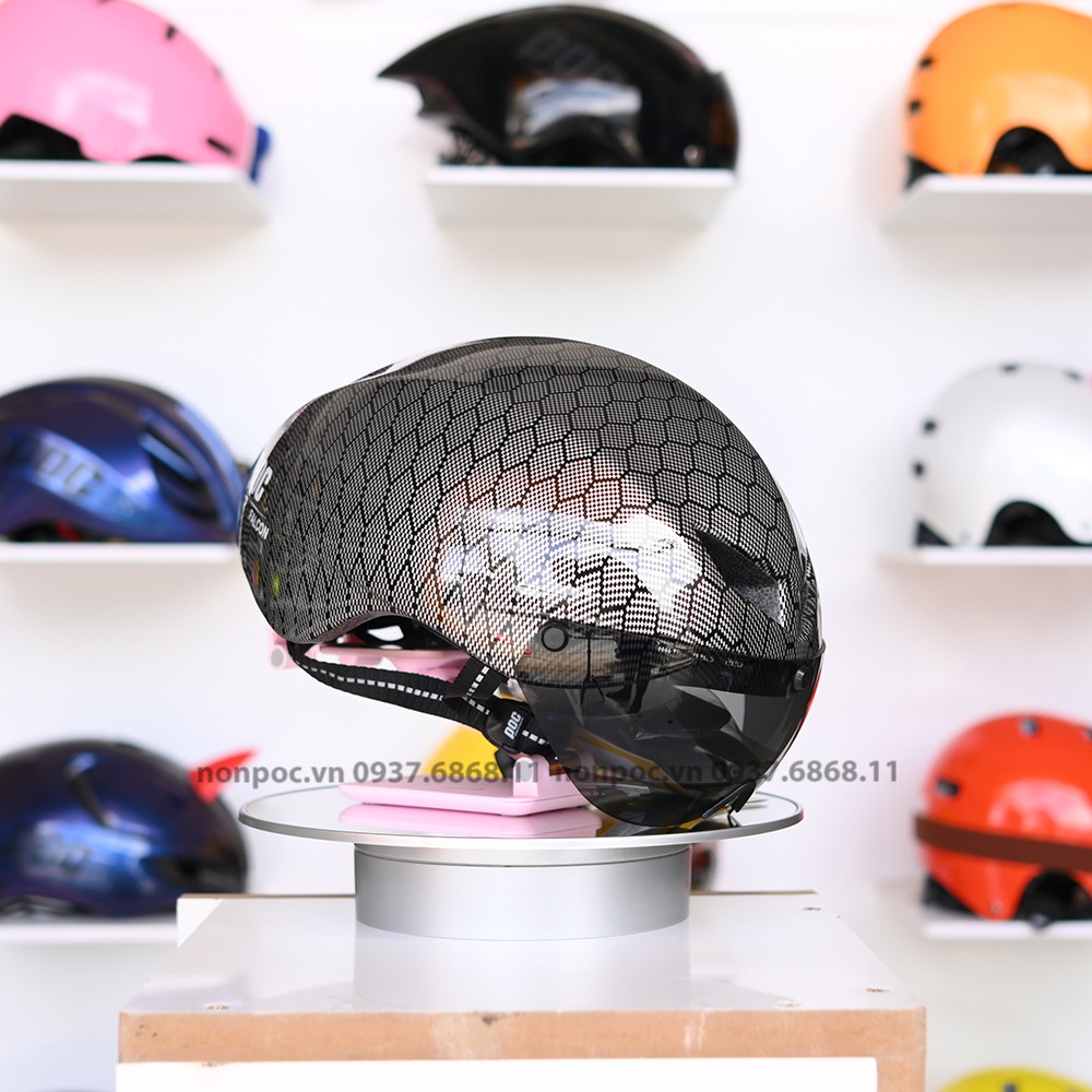 Nón POC Falcon Có Kính Carbon Xám