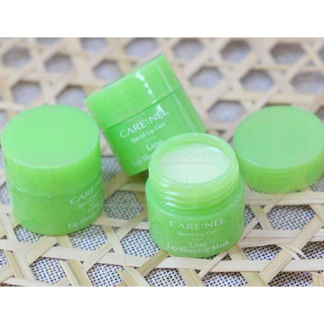 MẶT NẠ NGỦ MÔI MINI CARE:NEL LIP LIME SLEEPING MASK ( xanh )( không xuất hóa đơn đỏ )