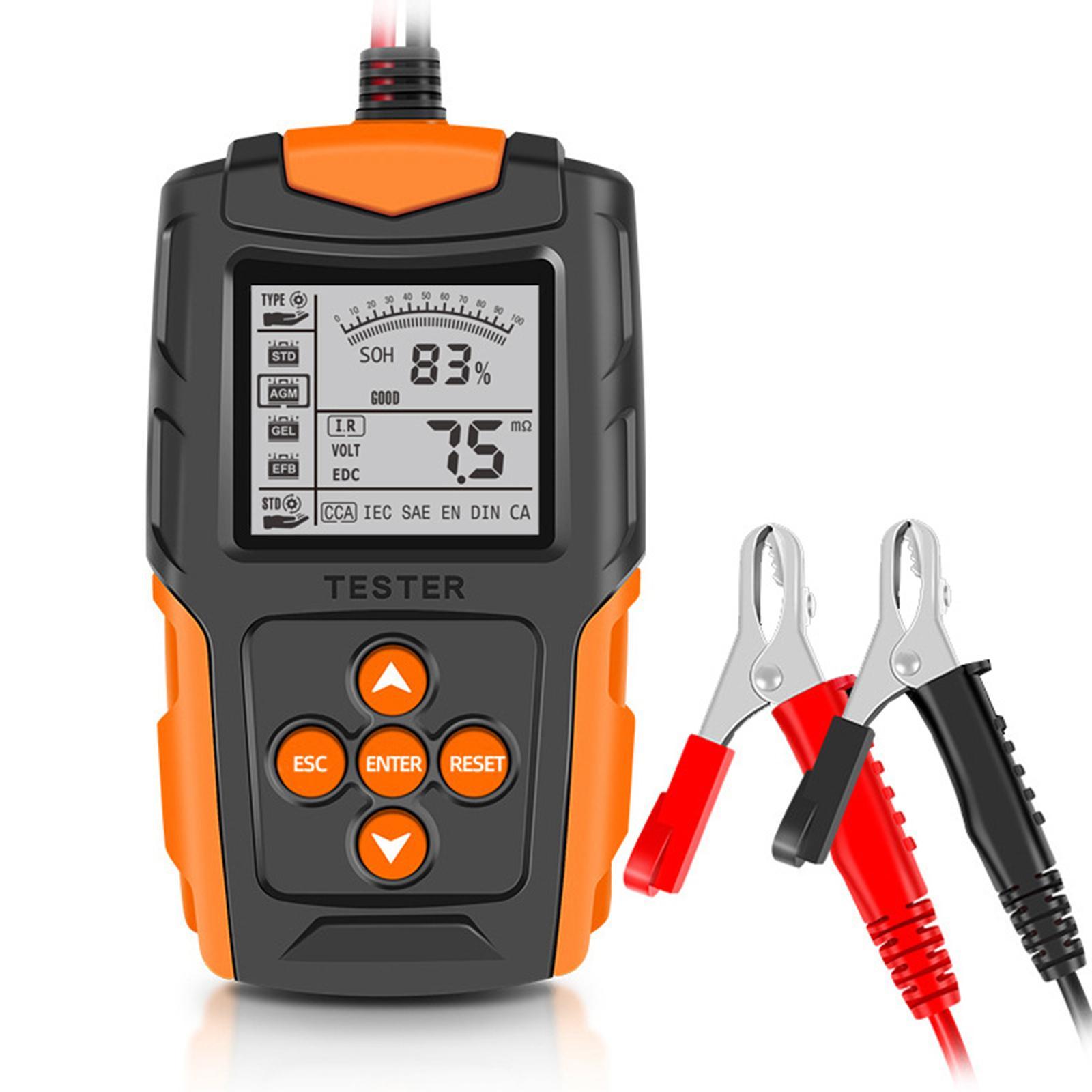 Truck Car Battery Tester 12V 24V Battery Checker Easy to Operate LCD Display