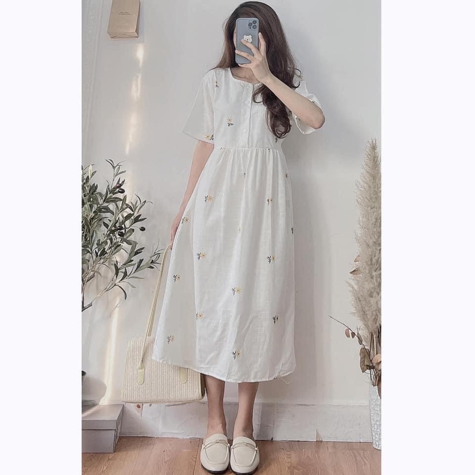 Váy hoa nhí vintage hàn quốc  Giá Tốt Miễn Phí Vận Chuyển Đủ Loại   Shopee Việt Nam