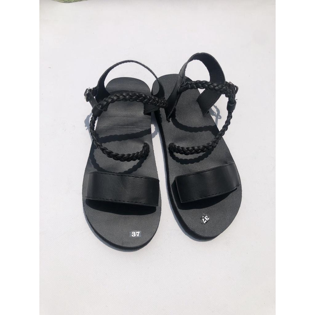 sandal đồng nai xăng đan nữ đế đen quai đen size từ 34 nữ đến 42 nữ