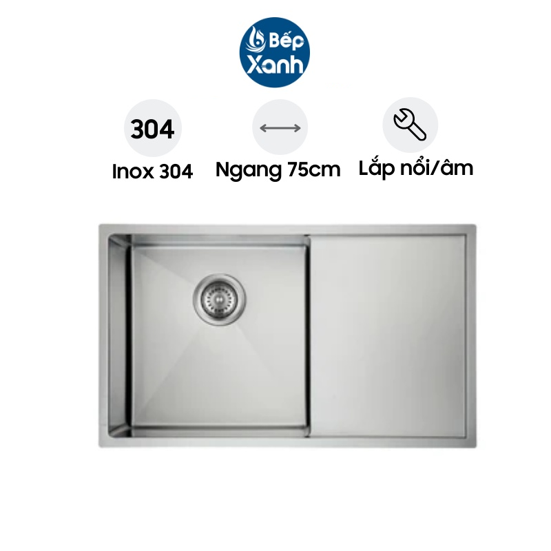 Chậu Rửa Chén Inox Hafele HS21-SSD1S60 567.94.010 - Lắp Nổi/Âm - Hàng Chính Hãng