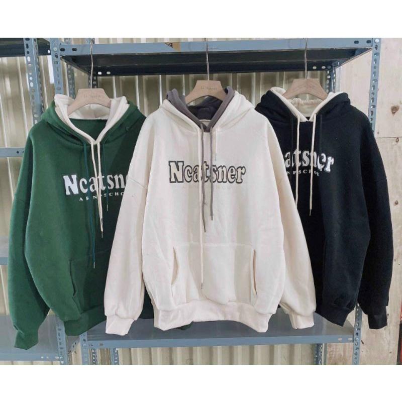 Áo hoodie nam nữ form rộng in chữ nỗi, mẫu áo khoác nỉ 2 lớp có mũ to chùm đầu chống lạnh thời trang thu đông